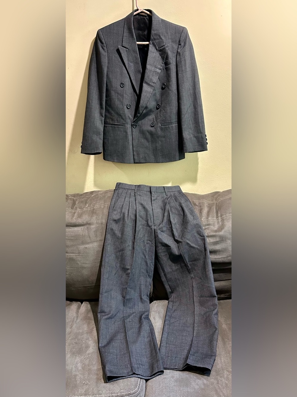 Vintage Jacobson’s Gray Two-Piece Jacket/Pant Suit Set - Like New